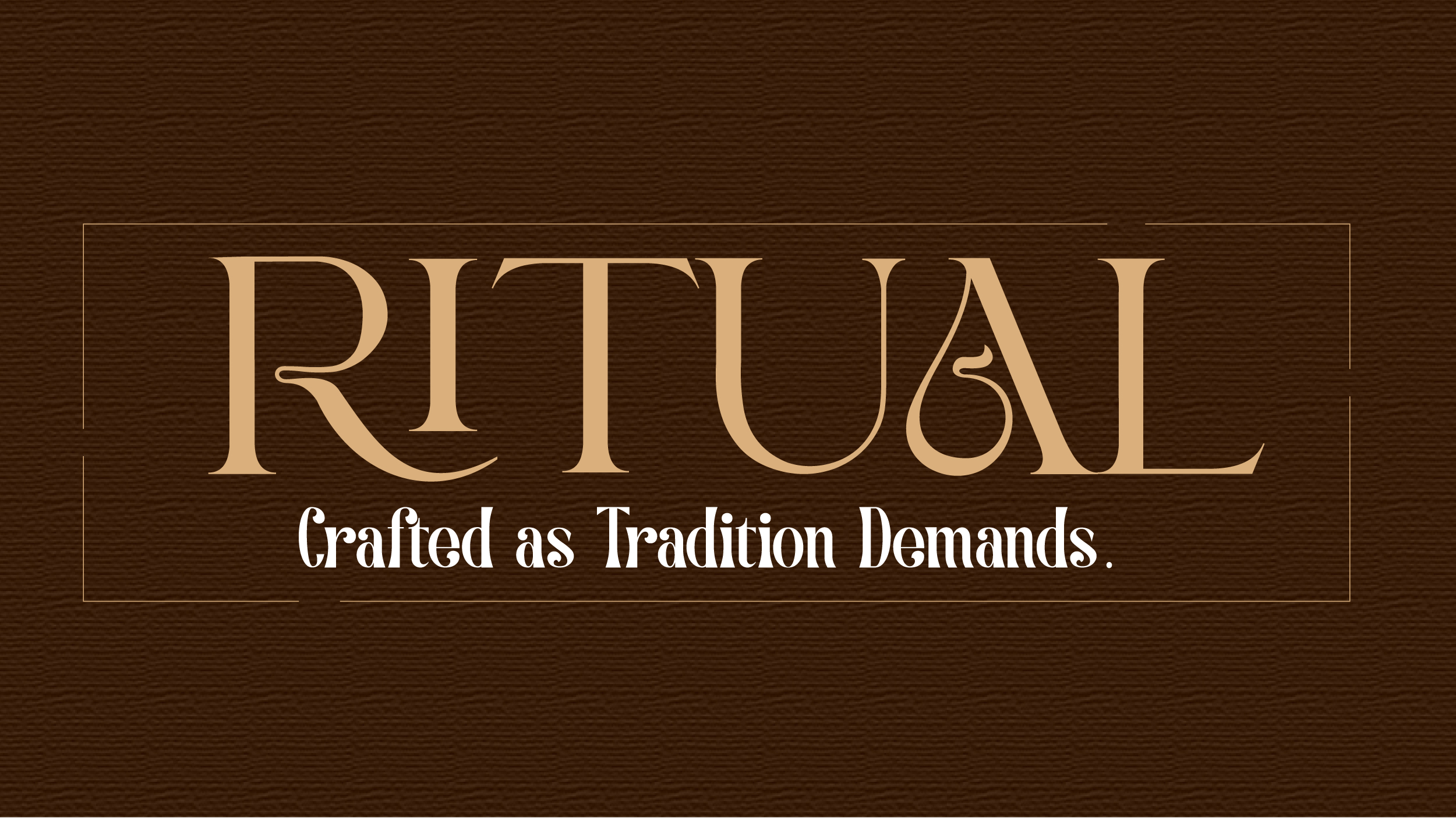 RITUAL Primary Logo — Cognac on leather brown